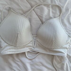 Shade & Shore Cream Ribbed Swim Bra
3items $20